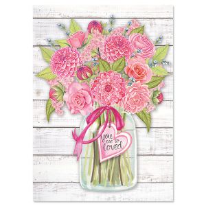 Farmhouse Flowers Valentines Day Cards