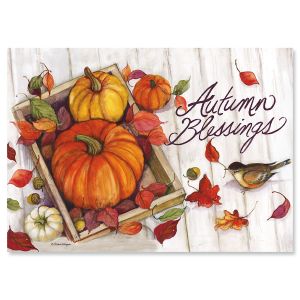 Autumn Blessings Thanksgiving Cards
