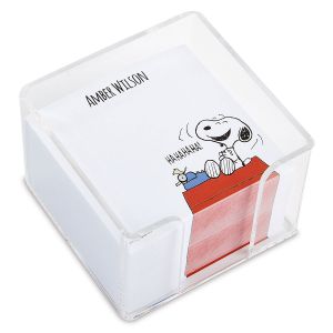 Snoopy's™ Typewriter Personalized Note Sheets in a Cube