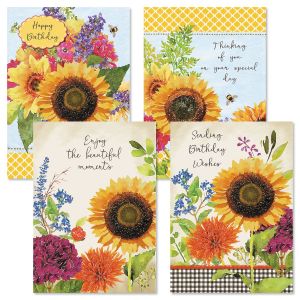Sunflower Birthday Cards and Seals