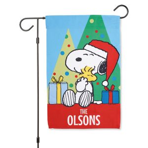 PEANUTS® Christmas Personalized Garden Flag