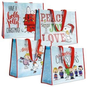 PEANUTS® Christmas Large Shopping Tote Bag