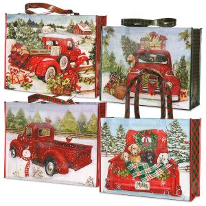 Red Truck Large Shopping Tote Bag
