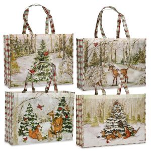 Peaceful Forest Large Shopping Tote Bags