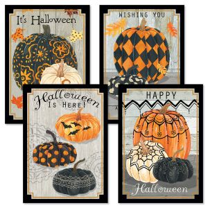 Painted Pumpkin Halloween Cards