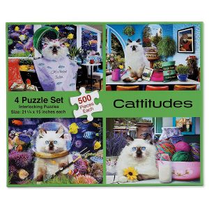 Cattitudes 4-in-1 Puzzle