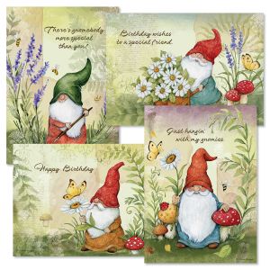 Forest Gnome Birthday Cards and Seals