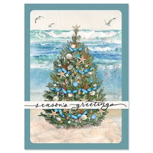 Beach Tree Christmas Cards