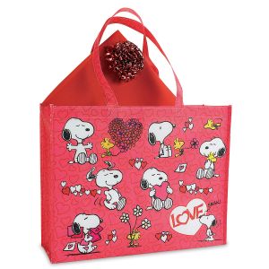 PEANUTS® Hearts Large Shopping Tote Bag - BOGO