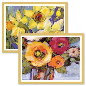 Paintbrush Floral Note Cards Value Pack