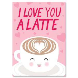 Latte Love Personalized Valentines Card