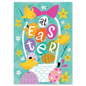 Painted Basket Easter Cards