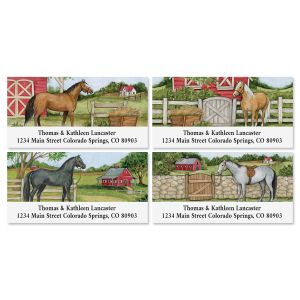 Horse Farm Deluxe Address Labels (4 Designs)