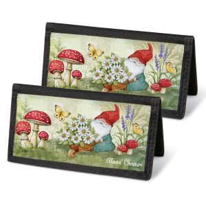 Woodland Gnomes Checkbook Covers