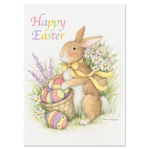 Watercolor Bunny Easter Card