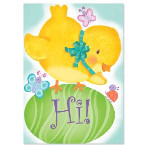 Chick on Egg Easter Card