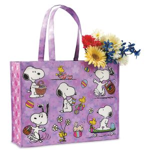 PEANUTS® Easter Large Shopping Tote Bag - BOGO