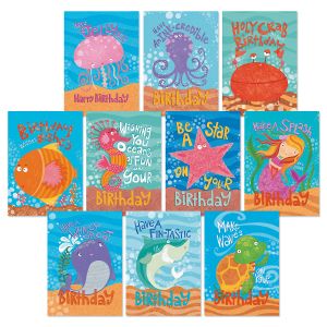 Ocean Friends Birthday Cards Value Pack