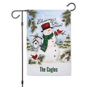 Blessings of the Season Personalized Garden Flag