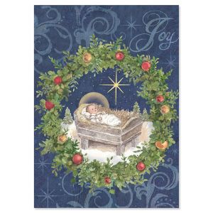 Manger Religious Christmas Cards