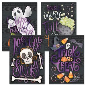 Deluxe Foil Get Spooky Halloween Cards