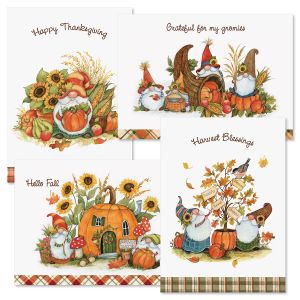 Grateful Gnomes Thanksgiving Cards