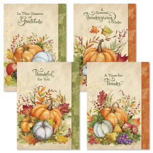 Autumn Pumpkin Thanksgiving Cards