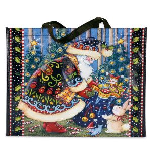 Mary's Woodland Santa Large Shopping Tote Bag