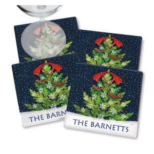 Christmas Tree Personalized Coasters