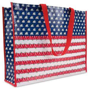 Red, White & Blue Large Shopping Tote Bag - BOGO