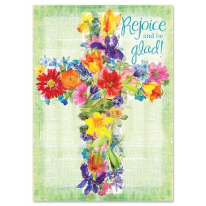 Floral Cross Faith Easter Cards