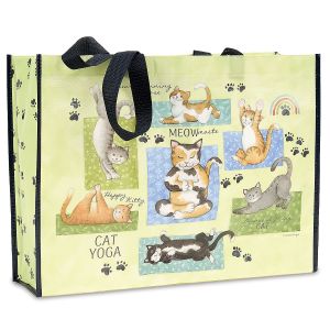 Yoga Cats Large Shopping Tote Bag - BOGO