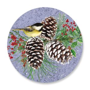 Chickadee & Pinecones Seals