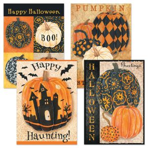 Pumpkin Greetings Halloween Cards