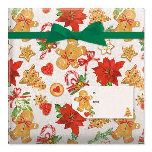 Homemade Christmas Jumbo Rolled Gift Wrap and Labels