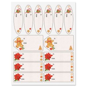 Homemade Christmas Gift Wrap To/From Labels