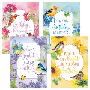 Birds Blessings Birthday Cards