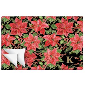 Poinsettias Personalized Placemat Pad