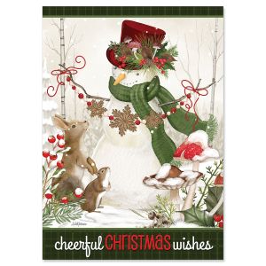 Woodland Snowman Christmas Cards