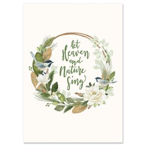 Magnolia Wreath Religious Christmas Cards