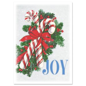 Candy Cane Joy Christmas Cards