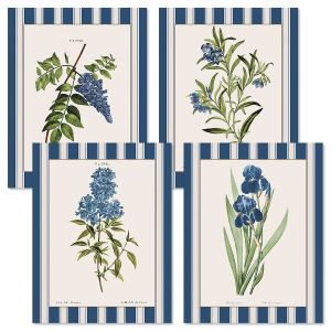 Botanical Prints in Blue Note Cards