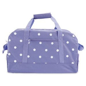 Purple and White Dots 19" Duffel Bag