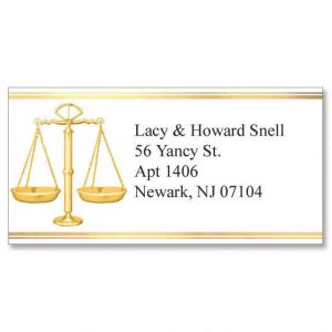Scales of Justice  Border Address Labels