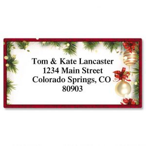 Christmas Twilight Border Address Labels