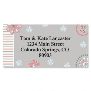 Patterns and Petals Border Address Labels