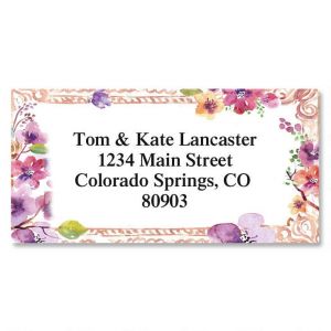 Floral Frame Border Address Labels