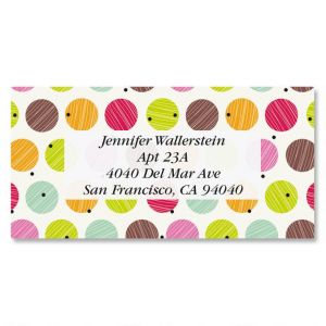 Doodle Dots Border Address Labels