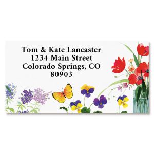 Spring Spray Border Address Labels