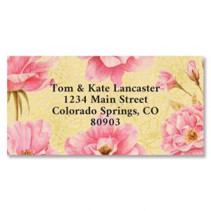 Wild Roses Border Address Labels